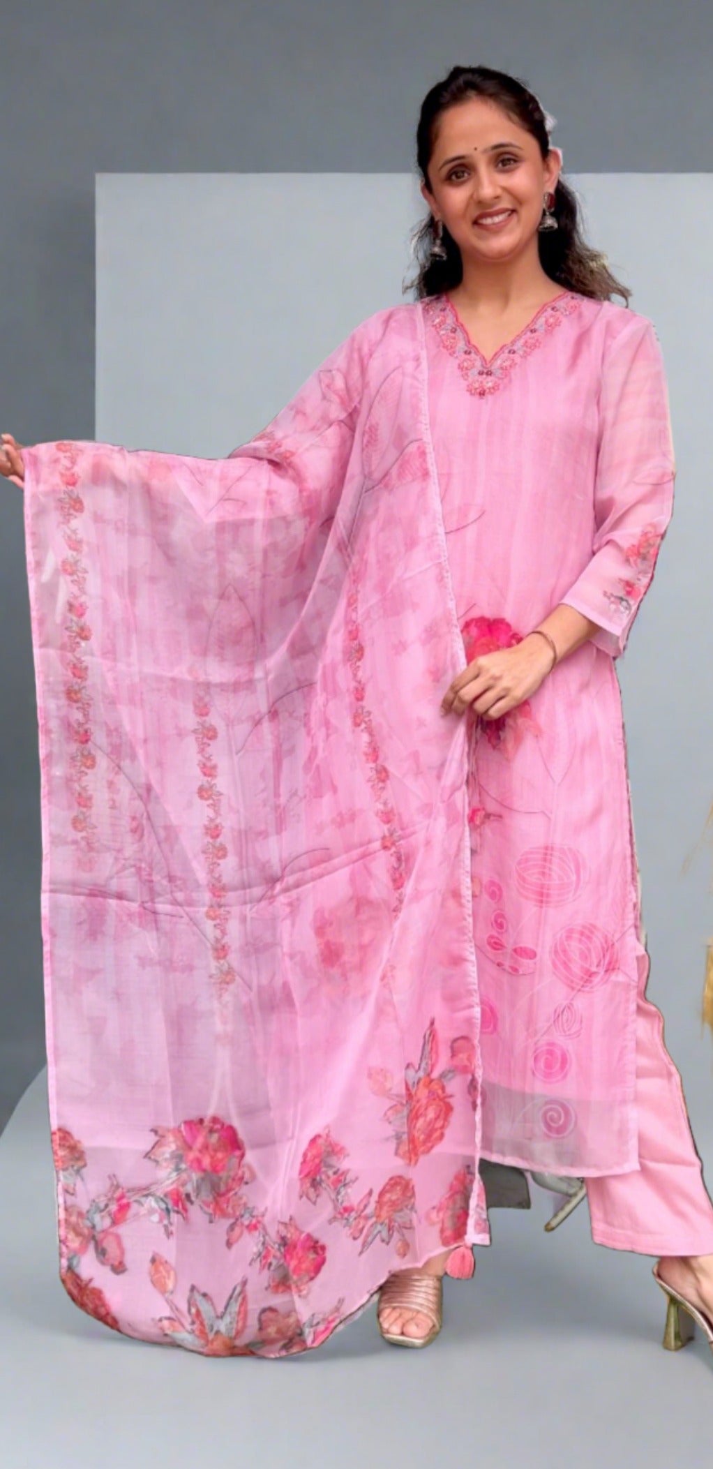 Pakhi Organza Embroidered Suit