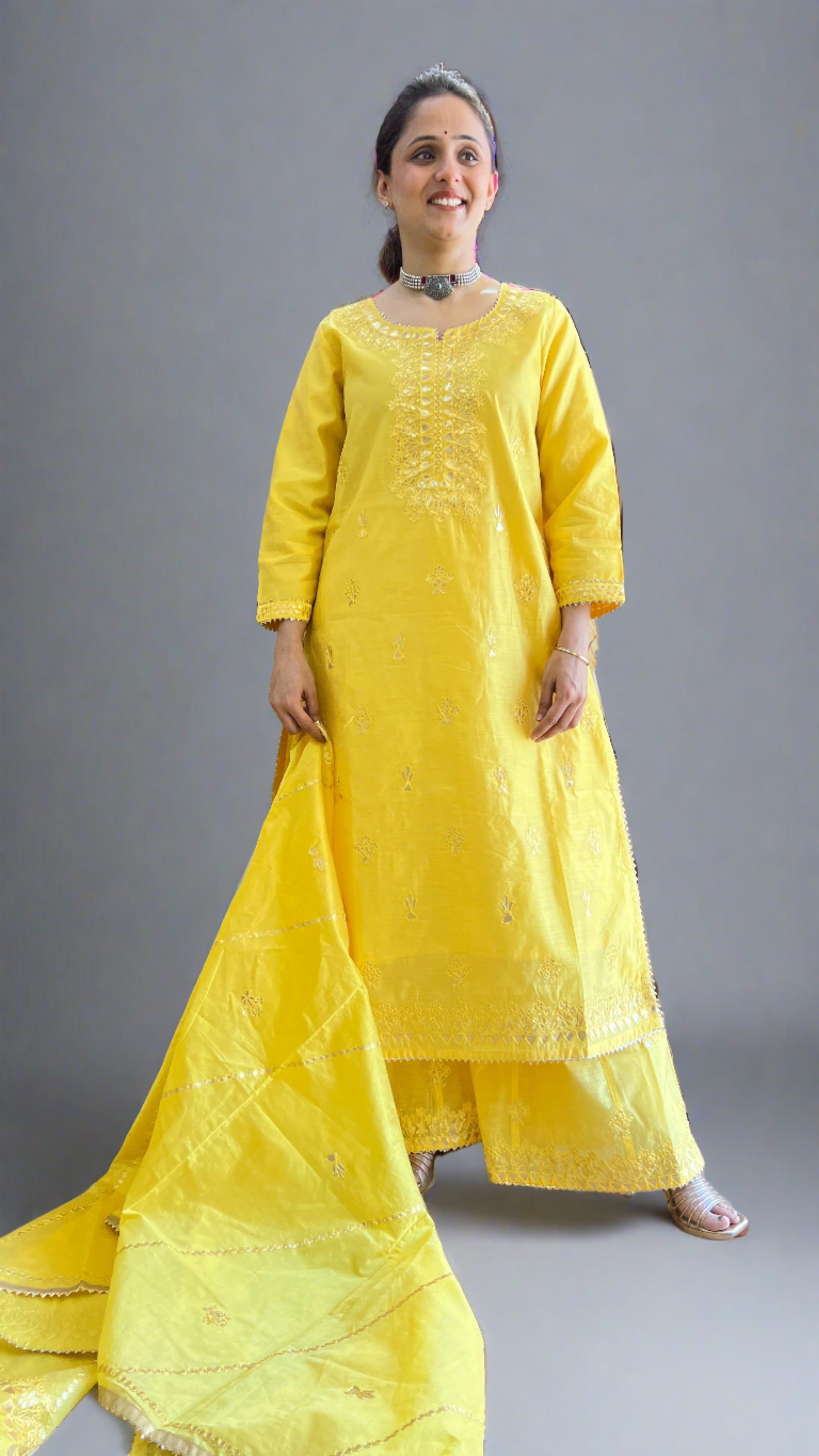 Designer Divider Plazzo Suit