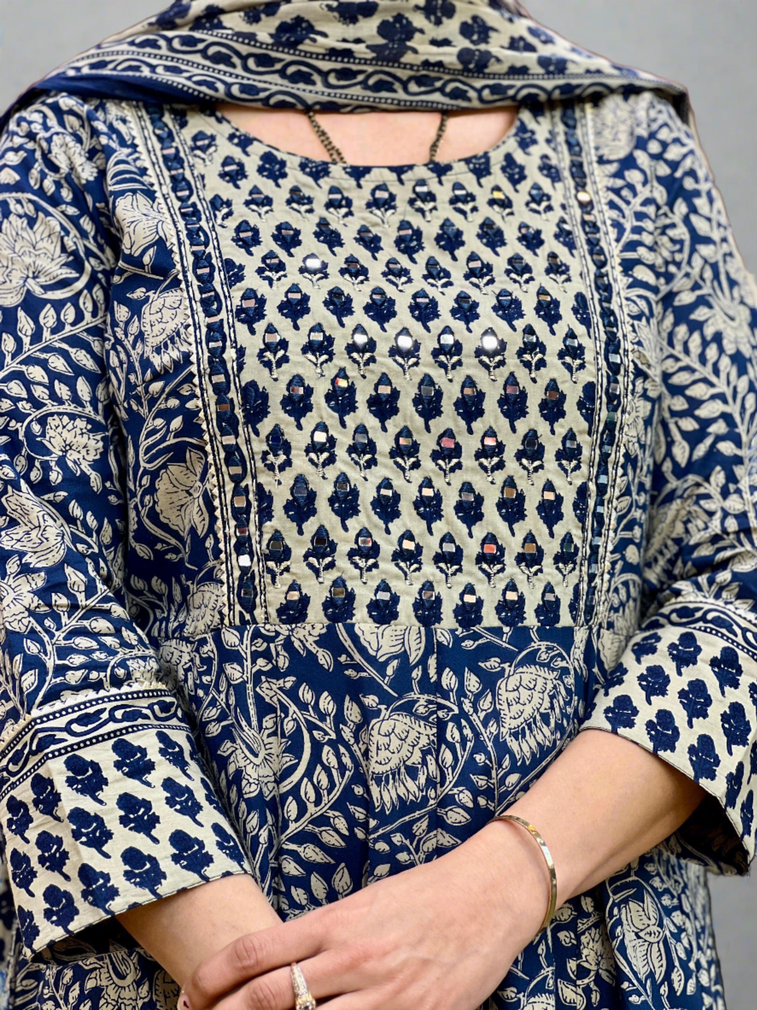 Lara Designer Flared Kurta with Dupatta set