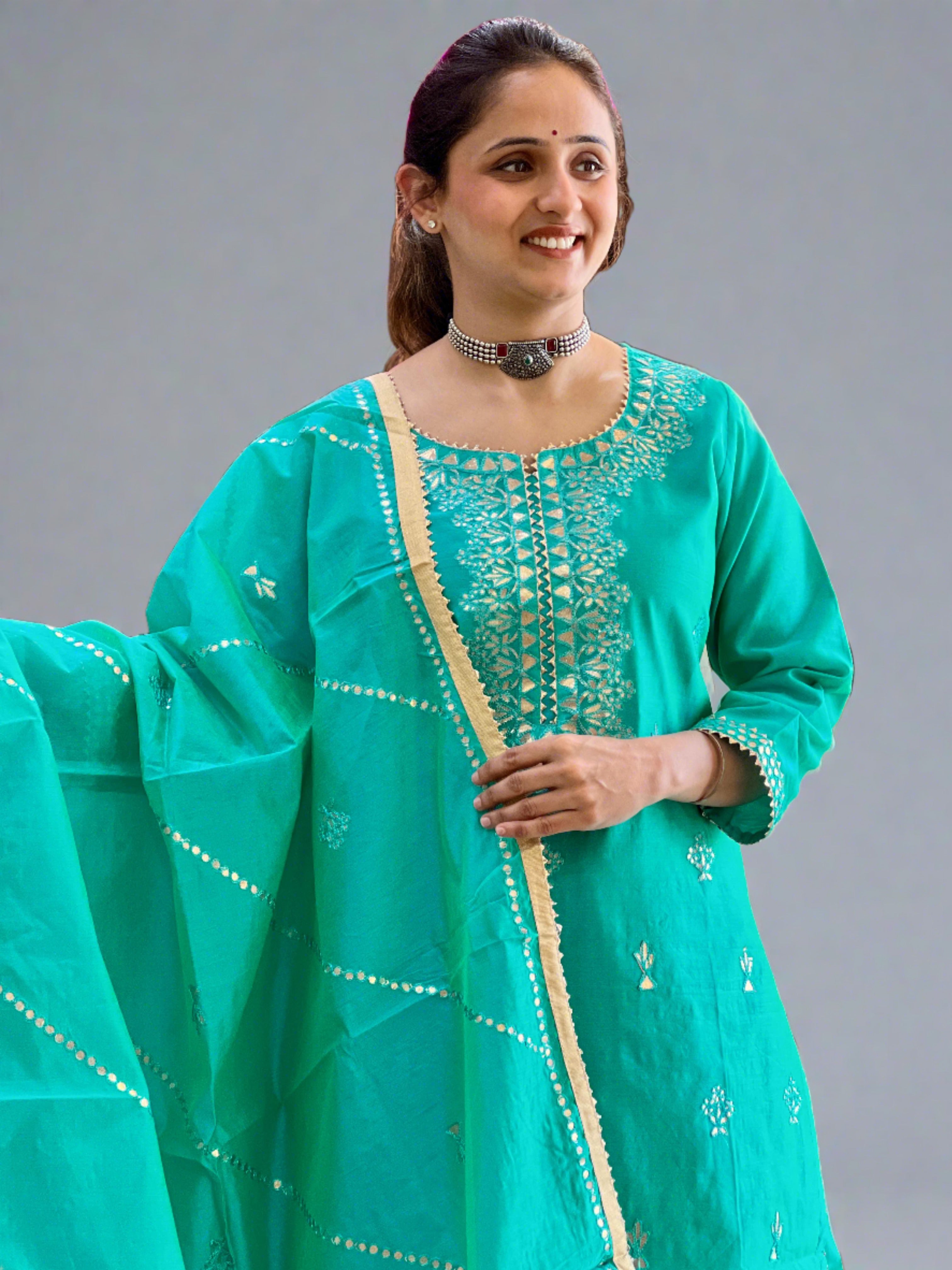 Designer Divider Plazzo Suit