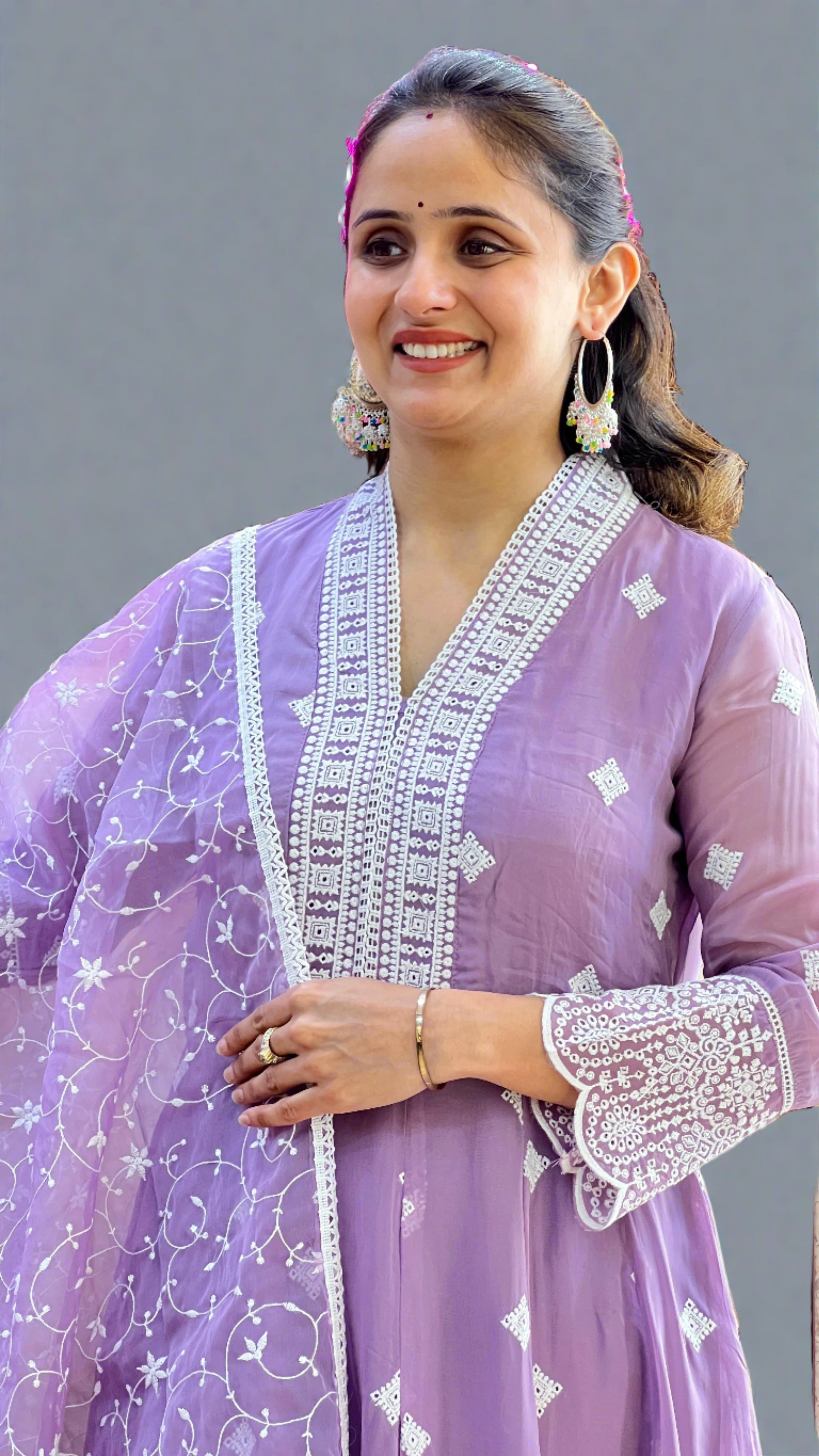 Pakistani Anarkali Organza Suit