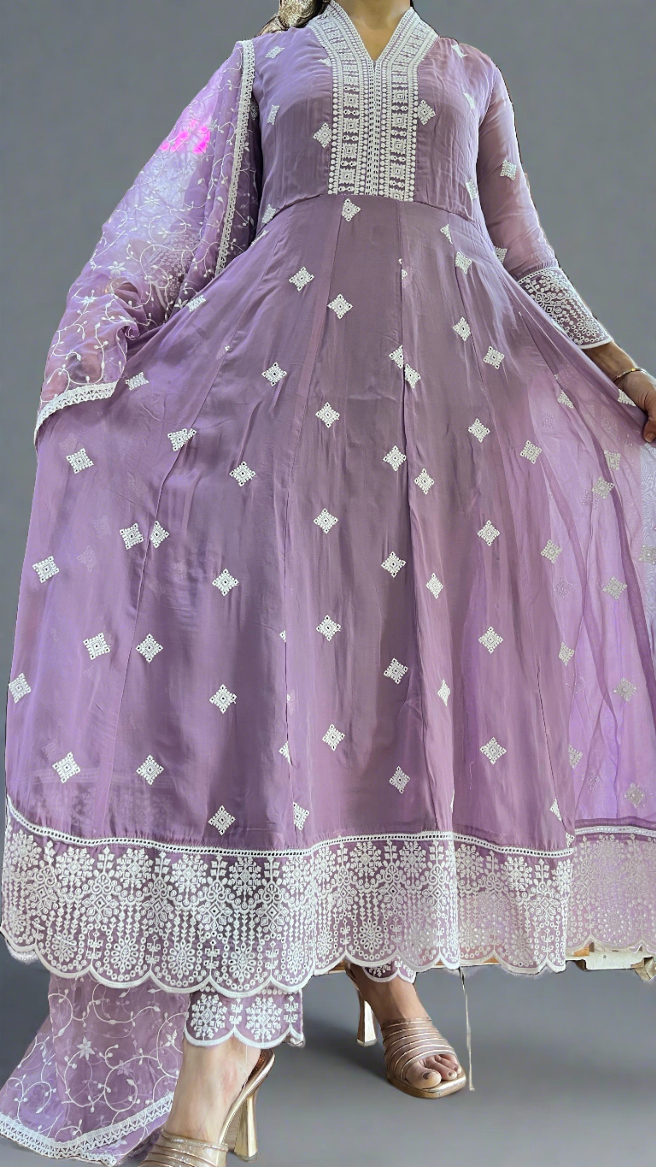 Pakistani Anarkali Organza Suit