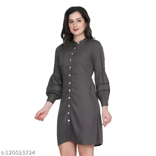 Front buttons short Dress