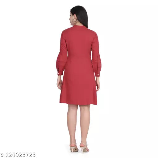 Front buttons short Dress