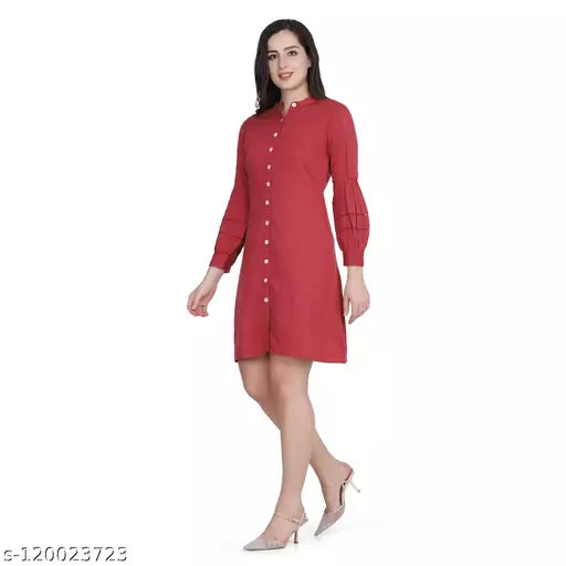 Front buttons short Dress