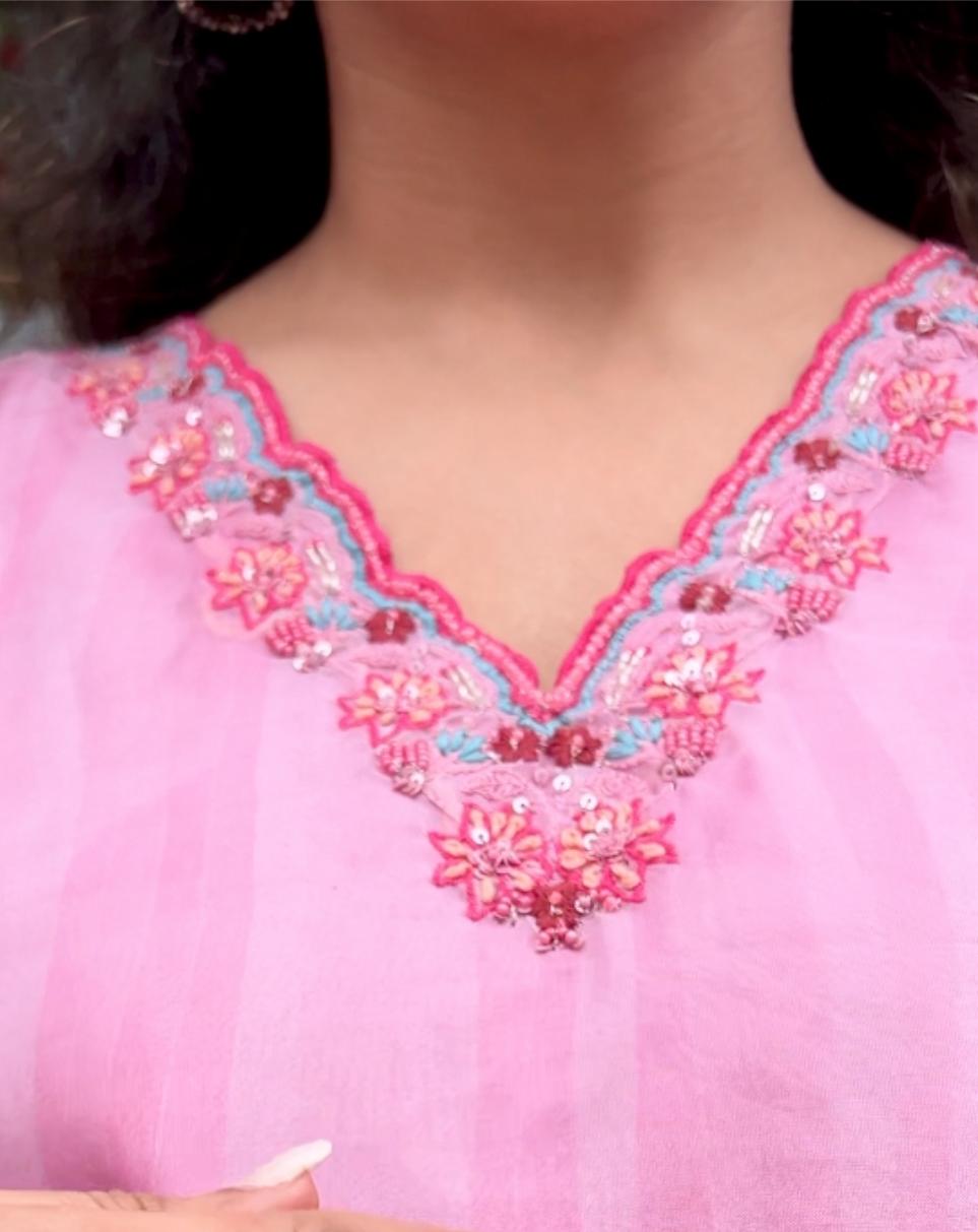 Pakhi Organza Embroidered Suit