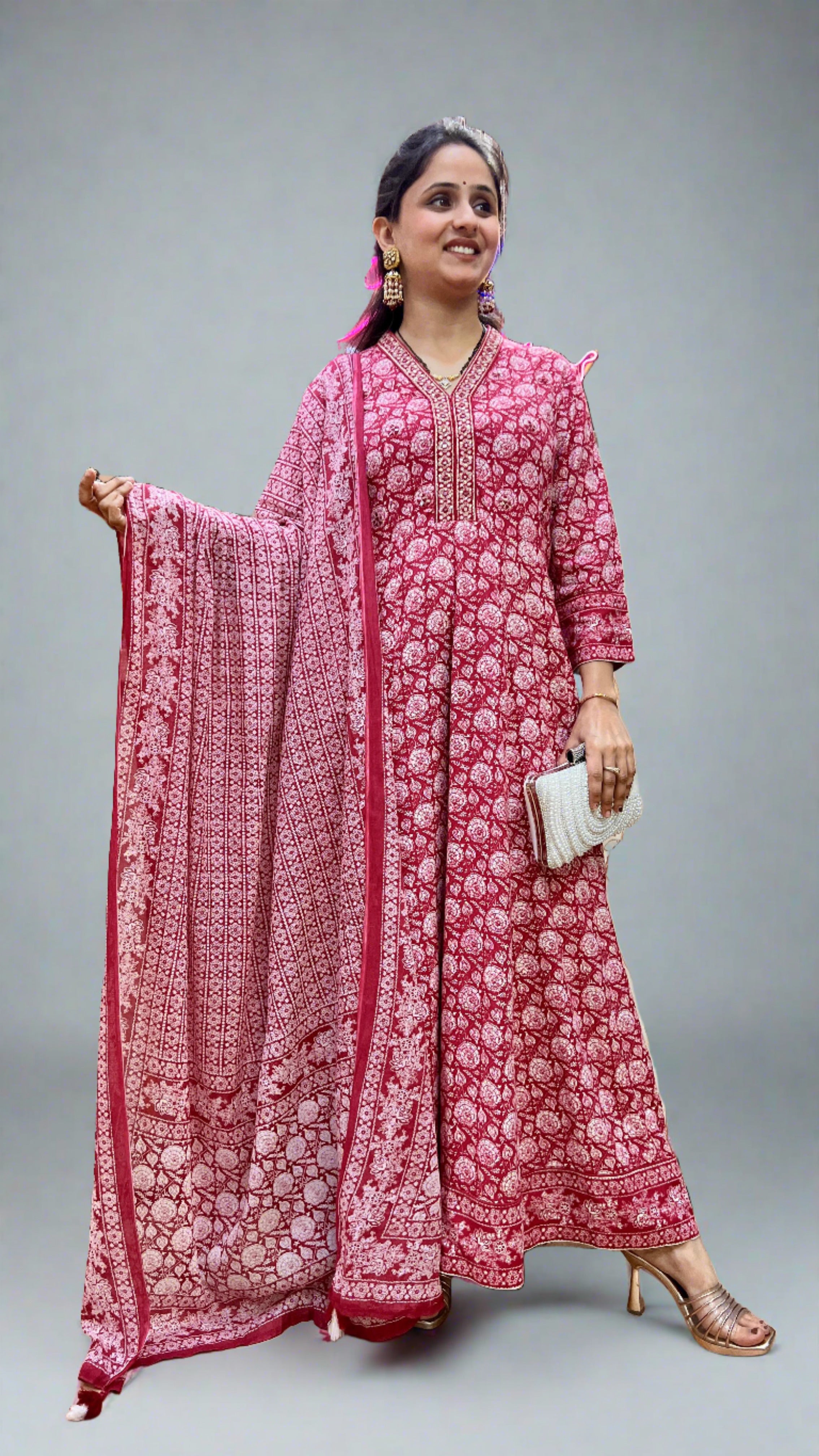 Mari Flared Kurta with Dupatta set